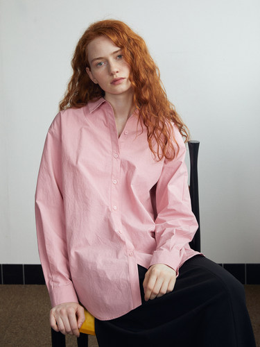 宽松长袖高支高密棉衬衫