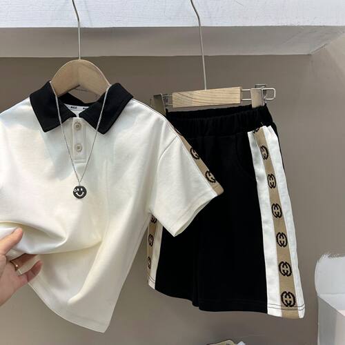 男童潮牌短袖纯棉套装2件套