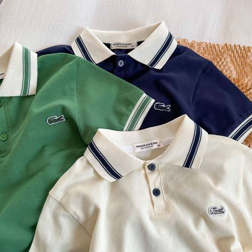 韩国男童POLO衫棉珠弟短袖