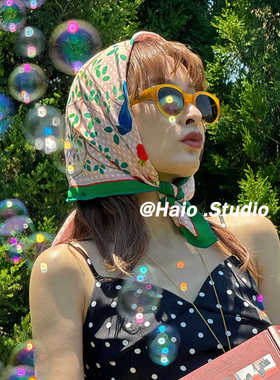 吴昕同款橘色复古椭圆猫眼墨镜女