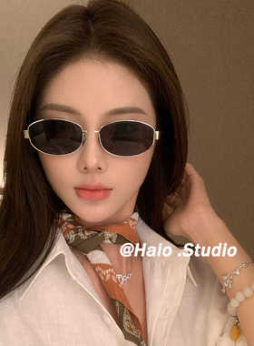 猫眼墨镜女款高级感2024新款金属