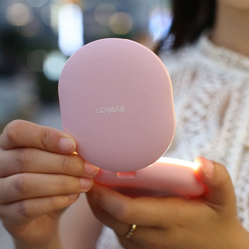 Сеть красного зеркала макияжа с портативным флип -складыванием маленького зеркала детей светодиодные фонари красивые контактные линзы зрачка в артефактах