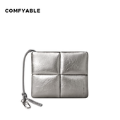 Comfyable耳机包适用AirPods4 3保护套Pro3 2代收纳包磁吸小众简约PU银色