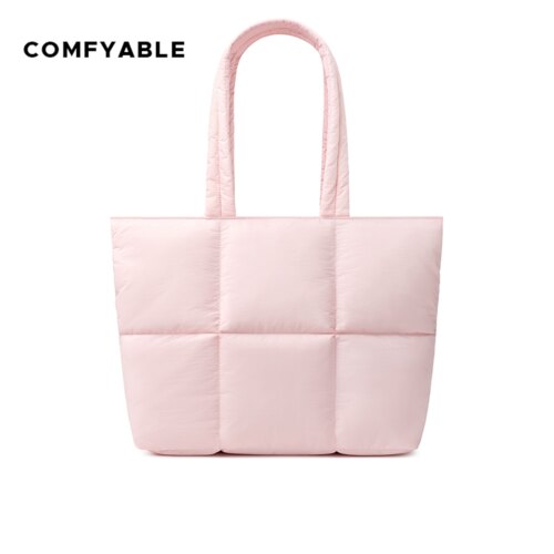 Comfyable电脑托特包粉色