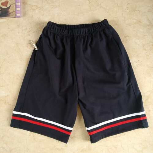 夏季短裤运动裤校服红白杠纯棉
