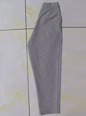 来图定制春秋款中小学生校服裤子灰色细反光条长裤运动休闲裤滑料