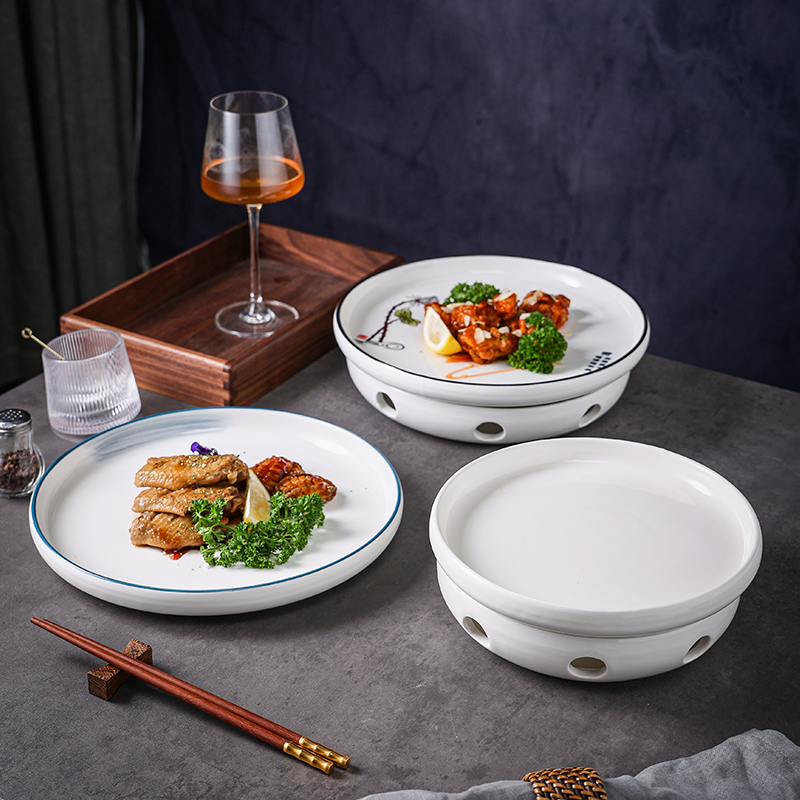 蜡烛加热瓷盘明炉保温加热菜陶瓷