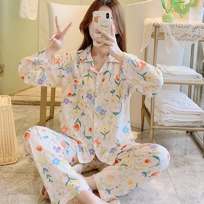 人造棉凉感绵绸套装网红外穿