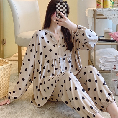 可外穿小个子棉绸睡衣家居服套装