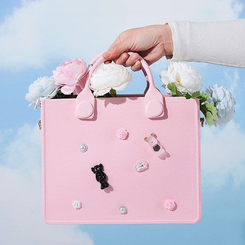Fairybag手提包马卡龙撞色EVA防水防震女生时尚方包