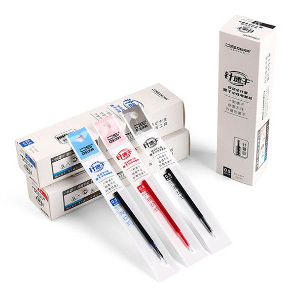 돌 속건 프레스 풀 니들 튜브 중성 리필 0.5MM 속건성 워터펜 리필 시그니처 펜 리필 DS1007 무료배송