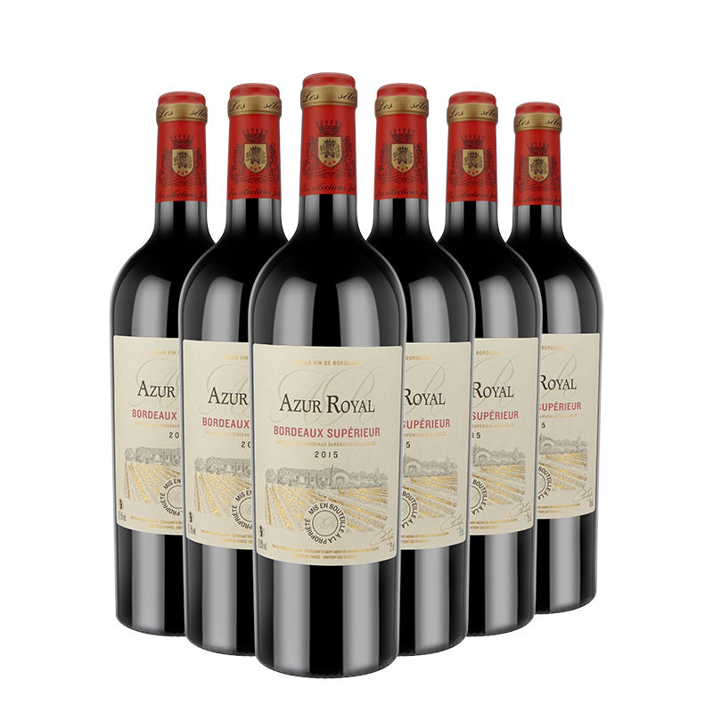 法国原瓶进口赤霞珠红酒皇家波尔多珍藏干红葡萄酒750ml/瓶装送礼