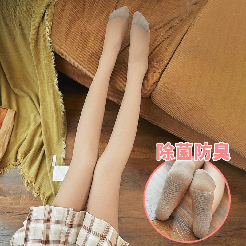 抖音同款秋冬超自然光腿打底神器加绒裸感石墨烯微压美腿塑形裤袜