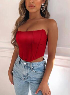 Colorful Ding arc-shaped chest wrapped women's playful