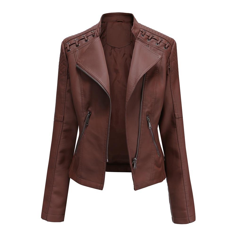 Women's leather jacket, women's thin jacket, women's