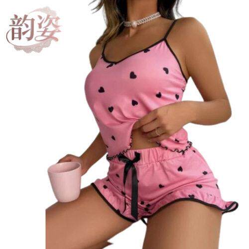 Pajamas, women's summer camisoles, shorts, underwear set,