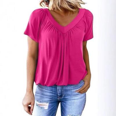 Raglan sleeve pleated home T-shirt 插肩袖抽褶家居T恤
