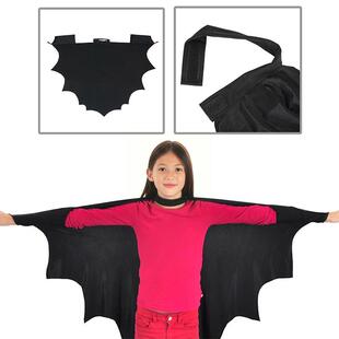 children girl bat black cat shaped jumpsuit Cloak cloak
