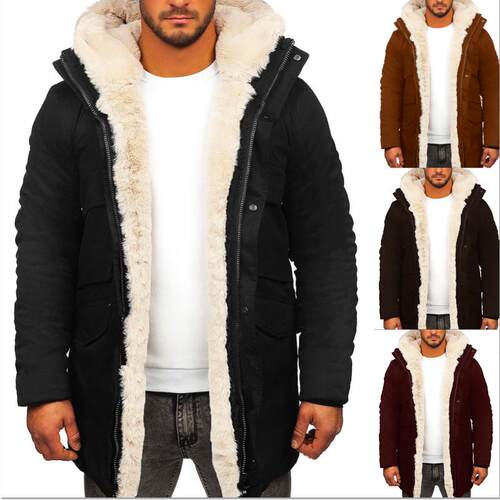 Artificial fur jacket for men, thickened jacket