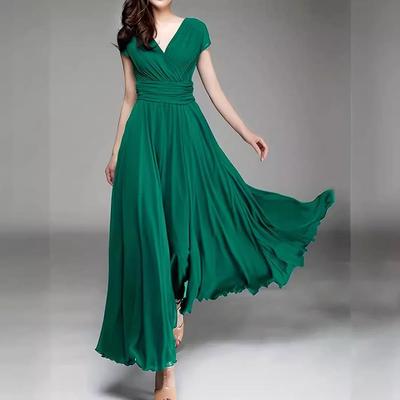 Short sleeved wind cinched waist dress enlarged