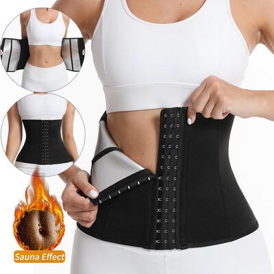 Sweat-inducing waist belt, abdominal acceleration