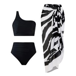 High waisted bikini swimsuit, women's split