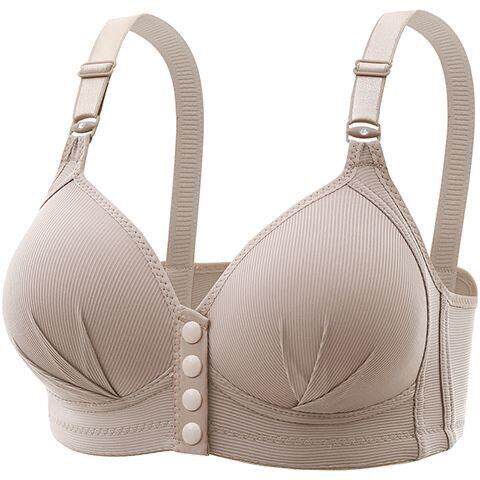 Front button bra without steel ring, side tapered thin