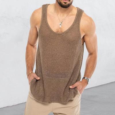Men's sweater vest, sleeveless knitted vest, sub sport