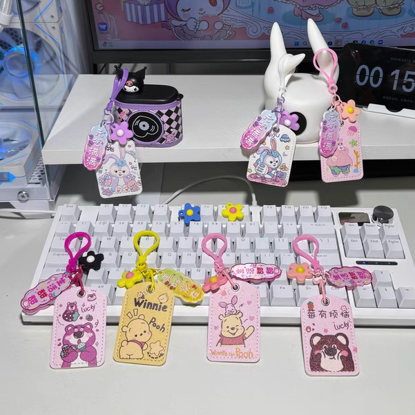 卡通可爱电动车钥匙扣保护套nfc感应卡套方形门禁卡电梯卡保护套