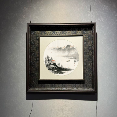 访友山居图荷花国画送礼