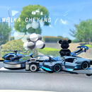 车载香水汽车内除异味太阳能飞机香薰摆件创意高档合金车模型饰品