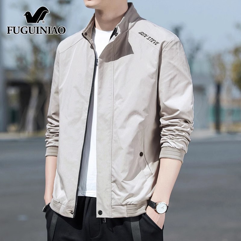 富贵鸟立领夹克外套男士春秋季潮