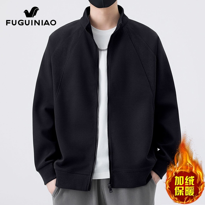 富贵鸟夹克男士冬季加绒加厚外套
