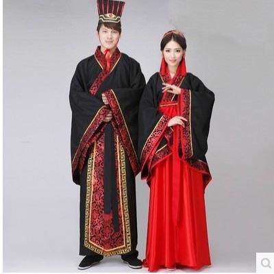 古装汉服中式婚礼伴郎伴娘黑色