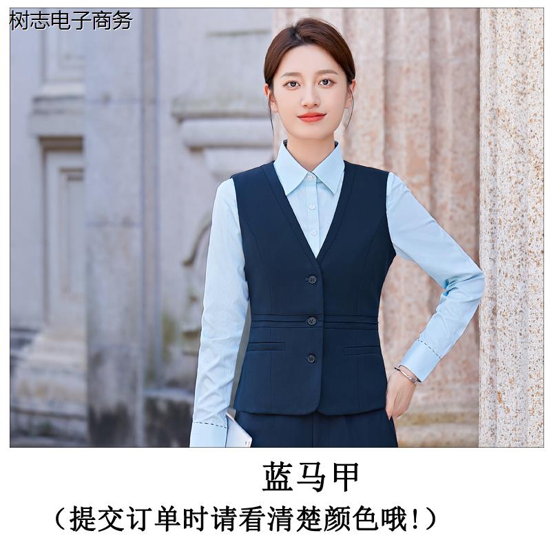 新款中国邮政工作服马甲女储蓄银行制服职业装邮局工装马夹套装秋