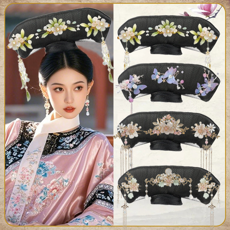 古装假发宫廷风清朝格格旗头汉服