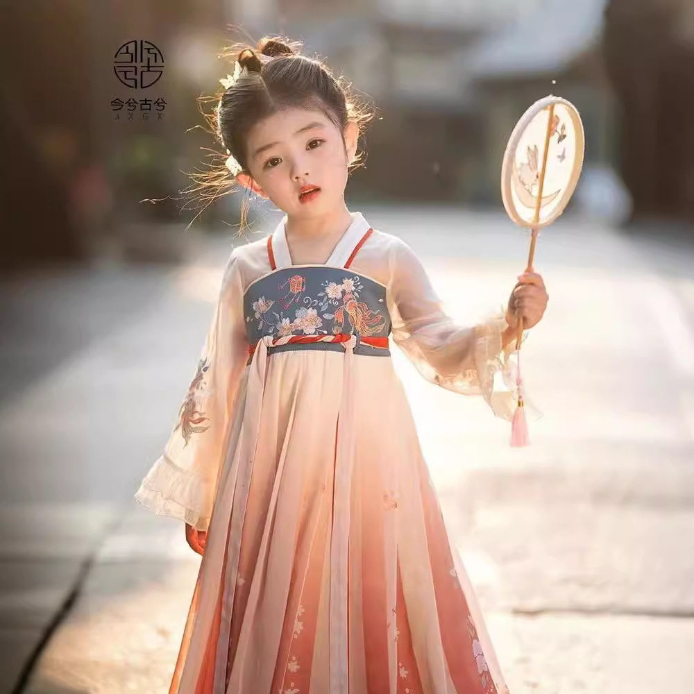汉服女童春秋古装超仙襦裙儿童