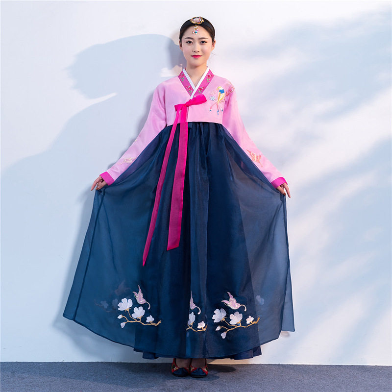 绣花纱韩服宫廷礼服日常演出传统