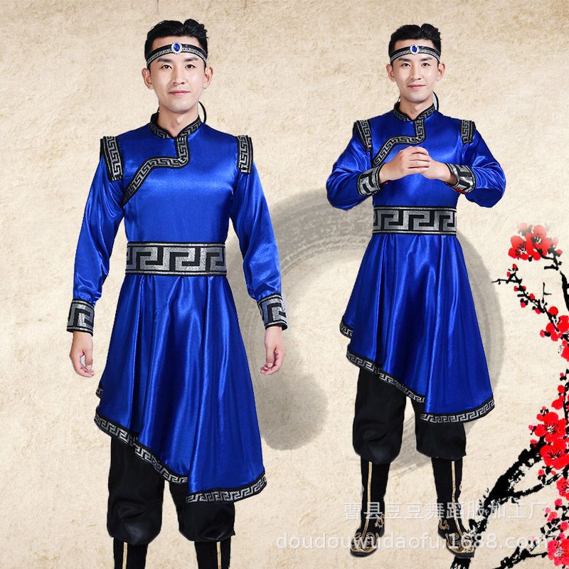 新款蒙古族演出服男士成人少数