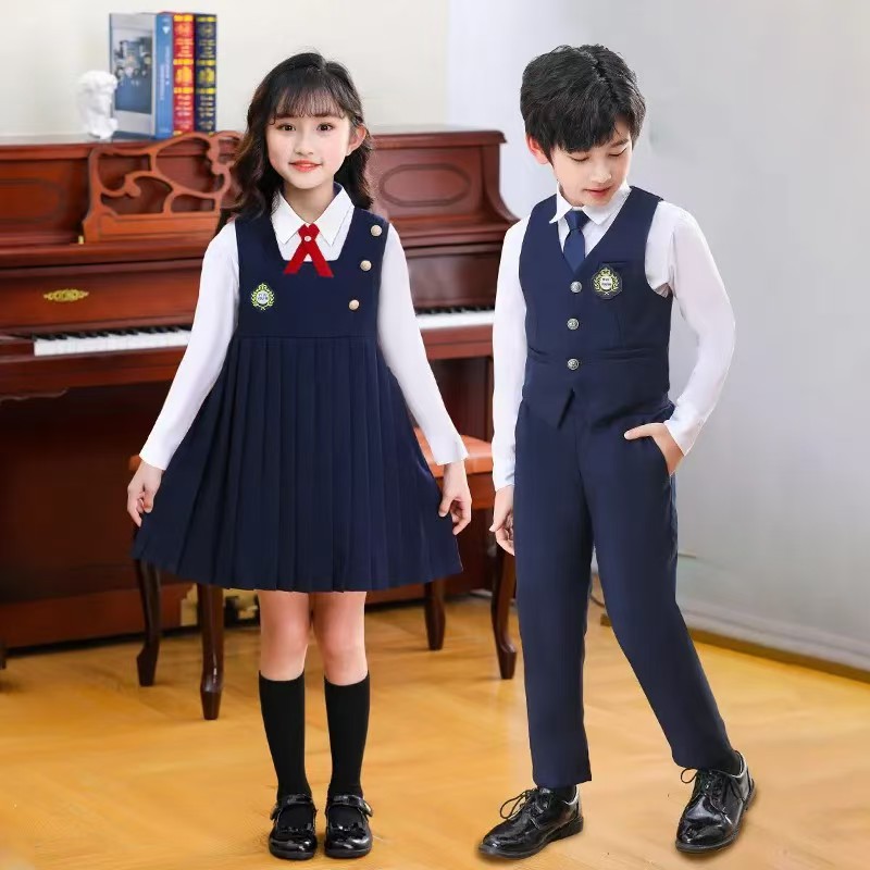 儿童大合唱演出服英伦风小学生