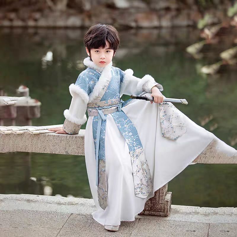 汉服男童拜年服冬季2024新款儿童