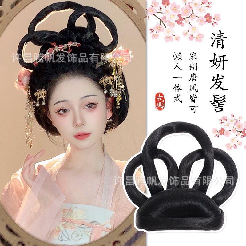 古装汉服假发包一体式懒人发箍