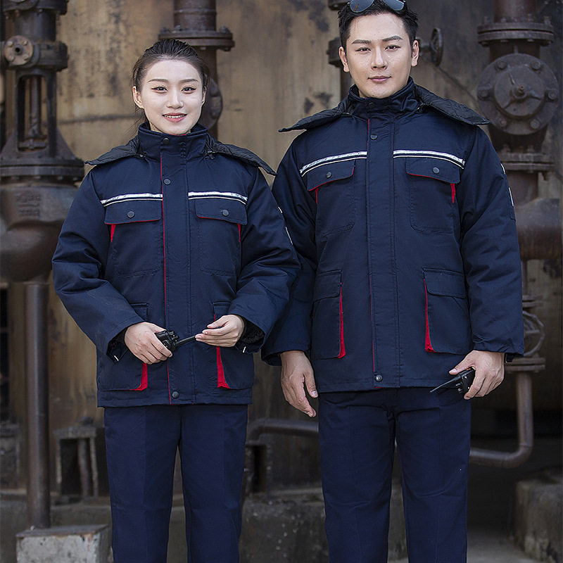 冬季防静电棉服劳保服可拆卸内胆