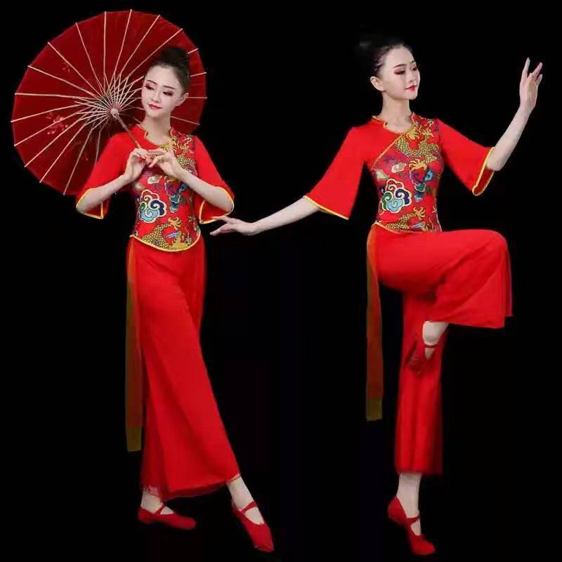 2024新款扇子舞秧歌服演