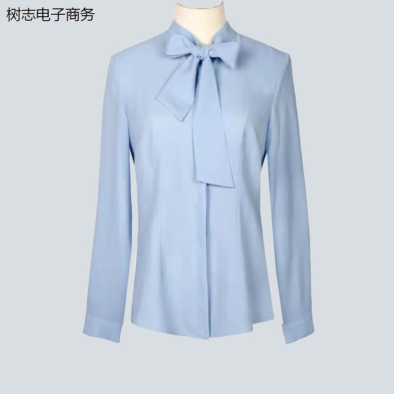 2021领创4S店新款女长袖衬衫工作服韩范女士雪纺衬衣职业工装