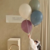 ins森系小红书暮光粉气球拍照12寸加厚生日节日庆祝装 饰派对气球