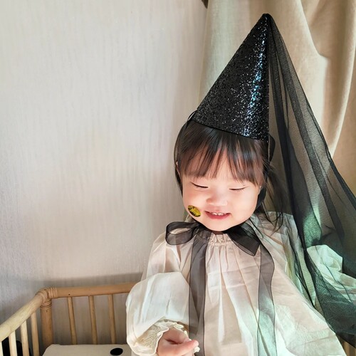 酷黑风装饰仙女帽生日小帽子