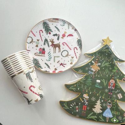 圣诞主题派对一次性餐盘