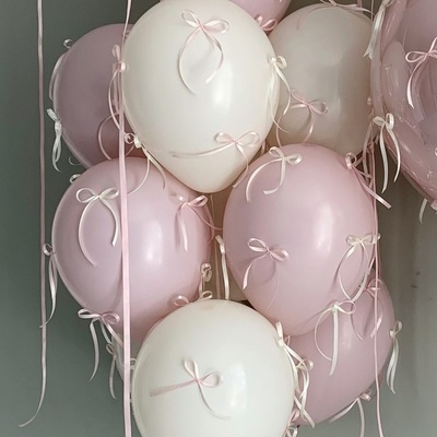 网红进口生日周岁户外求婚定婚惊喜派对婚房布置蝴蝶结乳胶气球