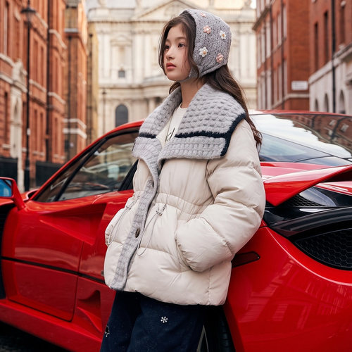 女童羽绒服冬季2026新款儿童网红洋气大翻领爆款加厚女孩冬装外套